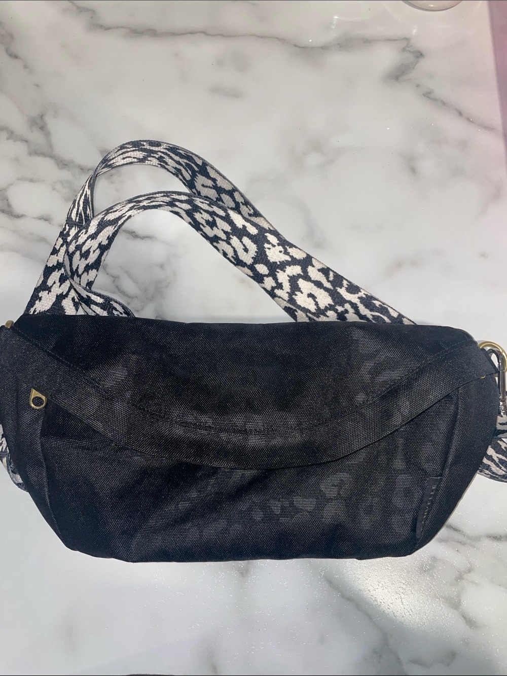 NWOT Limited Edition Black Leopard Crossbody - Canvelle
